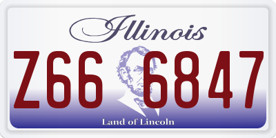 IL license plate Z666847