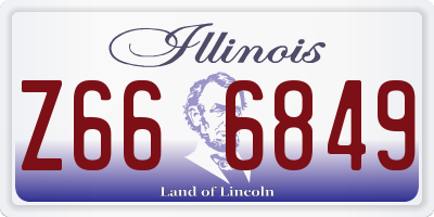 IL license plate Z666849