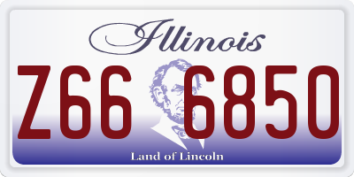 IL license plate Z666850