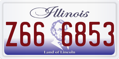IL license plate Z666853