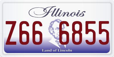 IL license plate Z666855