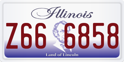 IL license plate Z666858