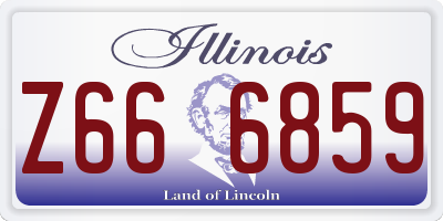 IL license plate Z666859