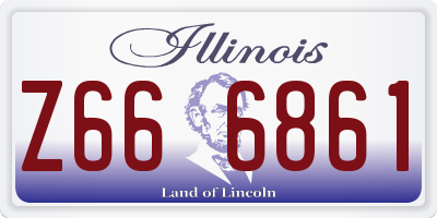 IL license plate Z666861