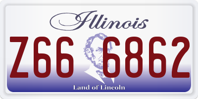 IL license plate Z666862
