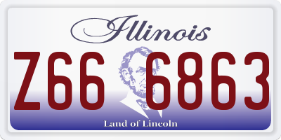 IL license plate Z666863