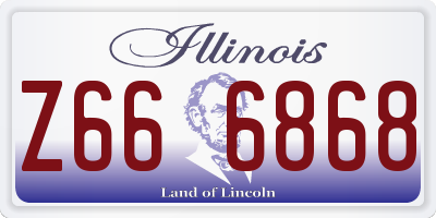IL license plate Z666868
