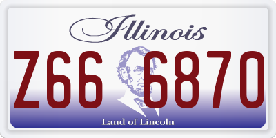 IL license plate Z666870