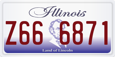 IL license plate Z666871