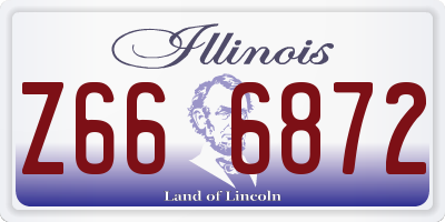IL license plate Z666872