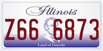 IL license plate Z666873