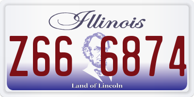 IL license plate Z666874