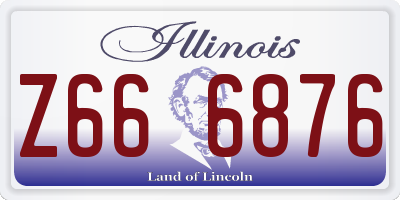 IL license plate Z666876
