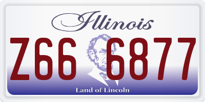 IL license plate Z666877