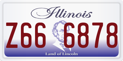 IL license plate Z666878