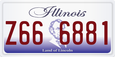 IL license plate Z666881