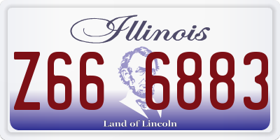 IL license plate Z666883