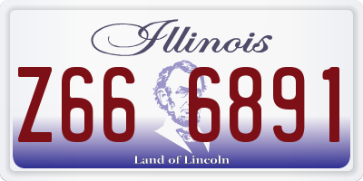 IL license plate Z666891