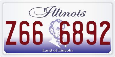IL license plate Z666892