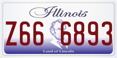 IL license plate Z666893