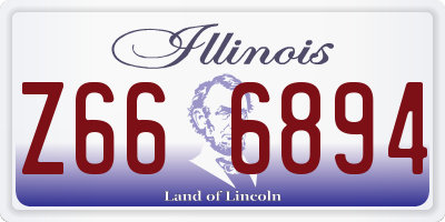 IL license plate Z666894