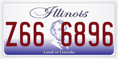 IL license plate Z666896