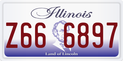 IL license plate Z666897