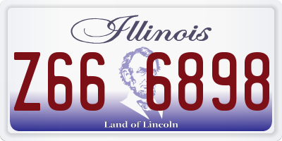IL license plate Z666898