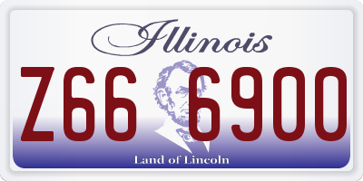 IL license plate Z666900