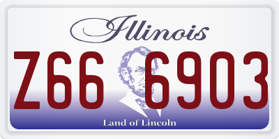 IL license plate Z666903