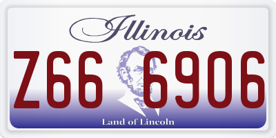 IL license plate Z666906