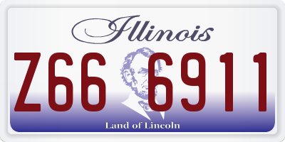 IL license plate Z666911