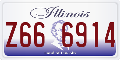 IL license plate Z666914