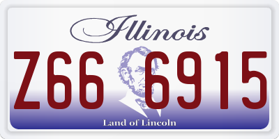 IL license plate Z666915