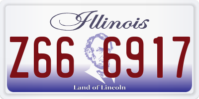 IL license plate Z666917