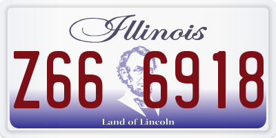 IL license plate Z666918