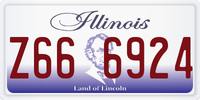IL license plate Z666924