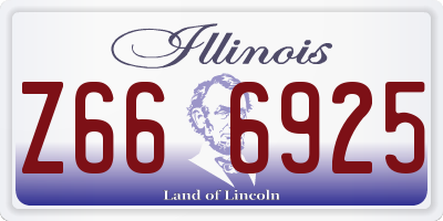 IL license plate Z666925
