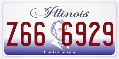 IL license plate Z666929