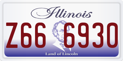 IL license plate Z666930