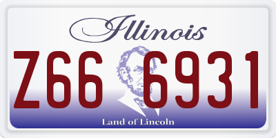 IL license plate Z666931