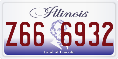 IL license plate Z666932