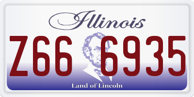 IL license plate Z666935