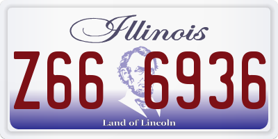 IL license plate Z666936