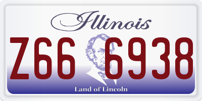 IL license plate Z666938