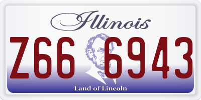 IL license plate Z666943