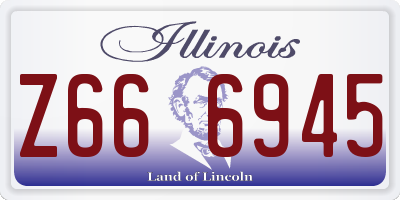 IL license plate Z666945