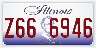 IL license plate Z666946