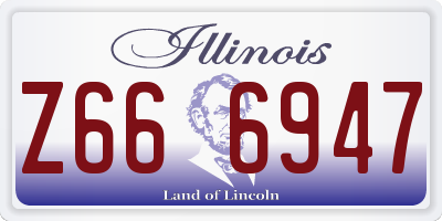 IL license plate Z666947
