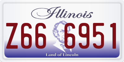 IL license plate Z666951